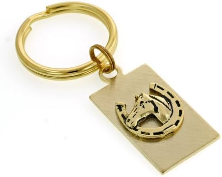 Horse Head and Shoe Key Ring. Made in The USA.