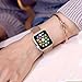 RXCOO Compatible for Apple Watch Band 38mm/40mm 42mm/44mm, Stainless Steel Mesh Wristband Loop Magnet Band Compatible with Iwatch Series 5/4/3/2/1 (Rose Gold, 38mm/40mm)