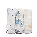 3 Pack 100% Cotton Muslin Baby Swaddle Blankets ,Baby Swaddle Wraps Perfect for Boys or Girls,Baby Shower Gift,Breathable Nursery Bedding,47 x 47 Inches by NANPIPER