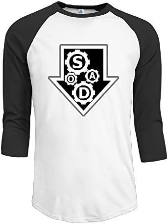System Of A Down Hard Rock Band B.Y.O.B. Men 3/4 Sleeve Raglan Tops Shirt Print Top