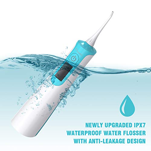 Ovonni Portable Water Flosser Cordless Oral Irrigator For Braces and Teeth, Rechargeable Dental Teeth Cleaner with 5 Jet Tips and 145ML Water Tank, IPX7 Waterproof for Home and Travel - Thumbnail 7