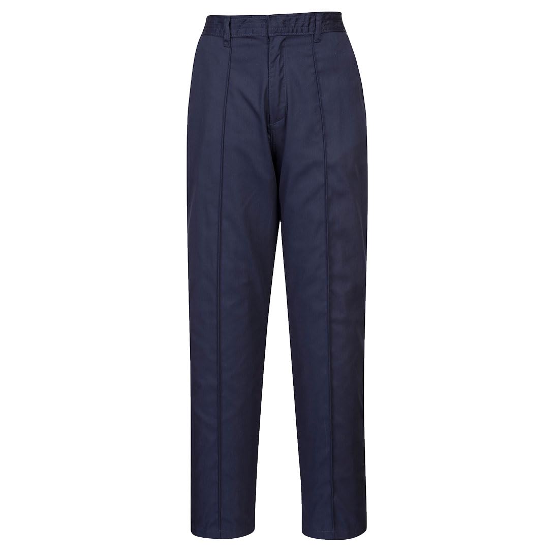 Portwest LW97 Women’s Elasticated Tailored Fit Work Trousers with Pockets - Lightweight Safety Workwear, Navy, XL