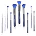 Makeup Brushes, USpicy Professional Makeup Brush Set 10 Pieces (Soft Synthetic Fiber for Uniform Application of Blush, Creams, Liquids, Contouring & Powders)-Blue