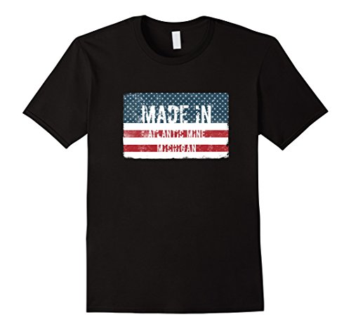 Mens Made in Atlantic Mine, Michigan T-shirt 2XL Black