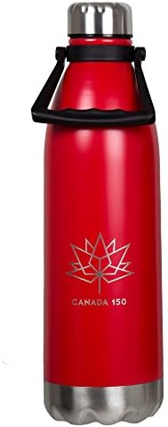 PURE Drinkware, Canada 150 Thermos Bottle with Handle, 50 oz, Red