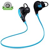 Bluetooth Headphones, Amoner Bluetooth Earbuds Sports Wireless Headphones with Mic for iPhone, iPad, Samsung (Blue)