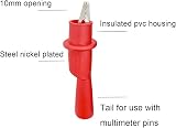 Kjzeex 4PCS Multimeter Crocodile Clips Insulated Test Probes Black Red 1000V view 4