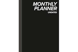 2 Year Undated Monthly Planner: Simple 24 Month Schedule Organizer with Blank Days & Months | Black Cover