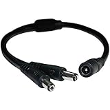 ESUMIC DC Power Female to Male Splitter Adapter Cable for LED Strip Light, 1 to 2