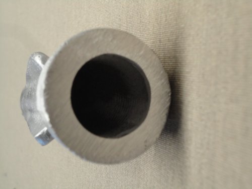 Lawn Socket Cast Aluminum for 1" Diameter Flagpole 10" Length