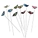 DatingDay 10 Pack Colourful Garden Butterflies On Sticks Miniature Fairy Garden Decoration primary