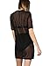 MakeMeChic Women's Swimsuit Cover Ups Beach Swimwear See Through Sheer Mesh Dress B Black S