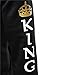 Fenghuo Men's Front Pocket King Hoodie Sweatershirt Black L
