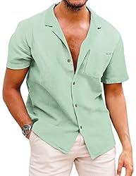 COOFANDY Men Hawaiian Floral Shirts Loose Fit