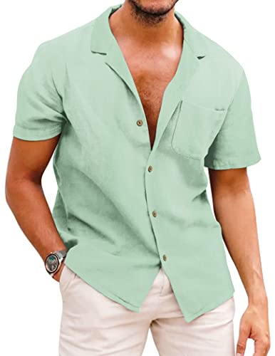 COOFANDY Men Hawaiian Floral Shirts Loose Fit