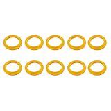 RECAPS 10PCS 20mm Silicone Replacement Ring Yellow Color Compatible with Nespresso Stainless Steel Plastic Refillable Reusable Capsule