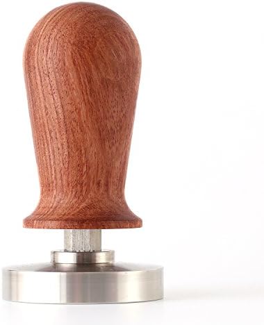 Calibrated Coffee Tamper 58 mm with Stainless Steel Flat Base with Rose Wood Handle