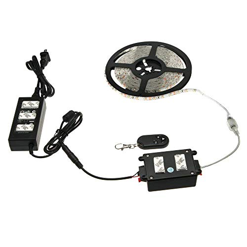HERO-LED 5M300SAW-KT-DW LED Strip Light Kit, 5M 16.4FT 1800LM 12V DC 24W IP65 LED Tape, Power Supply, LED Controller and Accessories Included, Daylight White 5000K