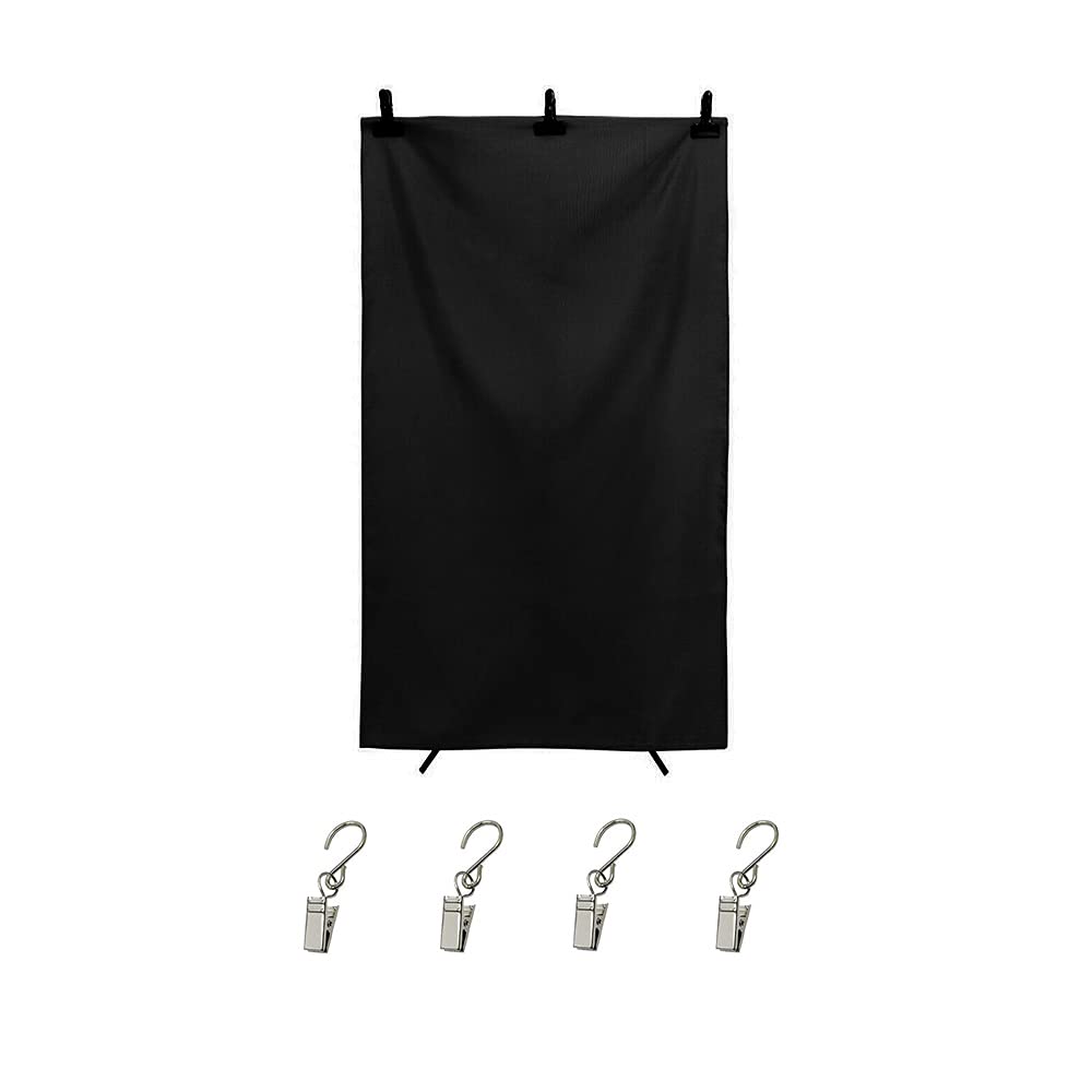 Tiardey 5 x 3.3 ft Photography Backdrop Background, Keying Muslin Background Screen for Photo Video Studio, Backdrop Clip,Post scene retouching-Black
