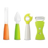 Kitchen Tool Gadgets Set, Fruit Potato Peeler, Bottle Opener, Apple Corer, Orange Juicer, 4-in-1 Premium Quality Stainless Steel Cooking Utensils Kitchenware