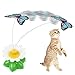 2 Set of Butterfly Toy Bird Toy for Cats,Pet Cats Funny Rotating Electric Flying Butterfly & Bird Interactive Cat Toy for Kitten and Puppy