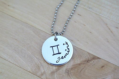 Gemini Necklace | Gemini Jewelry | Gemini Constellation Necklace | Zodiac Jewelry | Astrology Jewelry | Hand Stamped Necklace