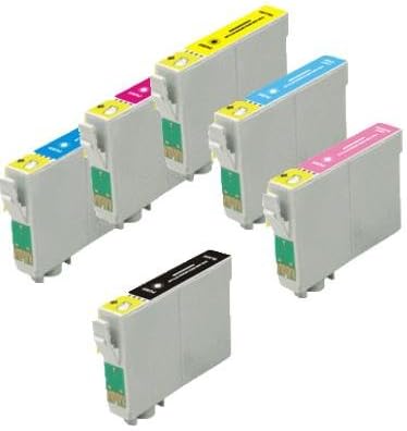 6 Pack Ink Cartridges for Artisan 700, 710, 725, 730, 800, 810, 835, 837 (T098 / T099- BK, C, M, Y, LC, LM)