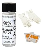 50% TCA Chemical Skin Peel - Tattoo remover, Age Spots, Skin Tags, Warts, Moles (Various Strengths) (50% / 4ml) by RePare, LLC