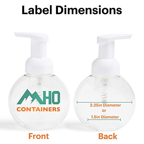 MHO Containers Clear Foaming Soap Dispenser with White Pump Locking