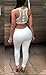 Wuxh Women's Sexy Sleeveless See Through Bodycon Clubwear Romper Jumpsuit (Small, White)