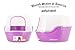 Covered Litter Box, Jumbo Hooded Cat Litter Box Holds Up to Two Small Cats Simultaneously,Extra Large Purple by Petphabet