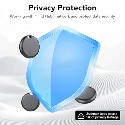 Smart Tracker Tag Android, Bluetooth Key Finder Compatible with Google Find Hub (Android Only), Air Tracker Tag Keyring for Suitcase, Keys, Luggage (Pack of 4)