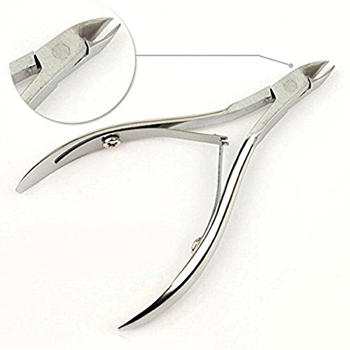 KADS 3pcs/set Stainless Steel Nail Tool Kits Scissor Nipper Cuticle Tool Spoon Pusher Dead Skin Remover Cutter Clipper Trimmer - Thumbnail 3