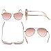 LotFancy Aviator Sunglasses for Women with Case, UV400 Protection, 61MM, Lightweight Eyewear for Driving Fishing Sports, Light Brown Gradient Lens, Gold Metal Frame