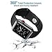 [2 Pack] Expboo Compatible with Apple Watch Screen Protector for Series 2 and Series 3 [66mm] Soft Transparent TPU All-Around Cover Protective SmartWatch Case