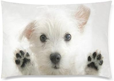 Cute Funny Dogs Rectangle Sofa Home Decorative Throw Pillow Case Cushion Cover Cotton Polyester Twin Side Printing 20"x 30"