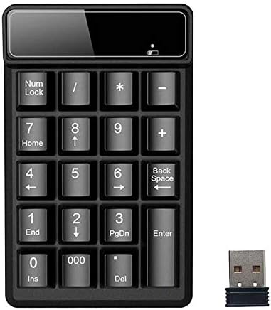 Wireless Numeric Keypad,LAOPAO 19 Keys Mechanical Hand Feel Waterproof 2.4G USB Plug & Play for Financial Accounting Laptop Desktop Computer