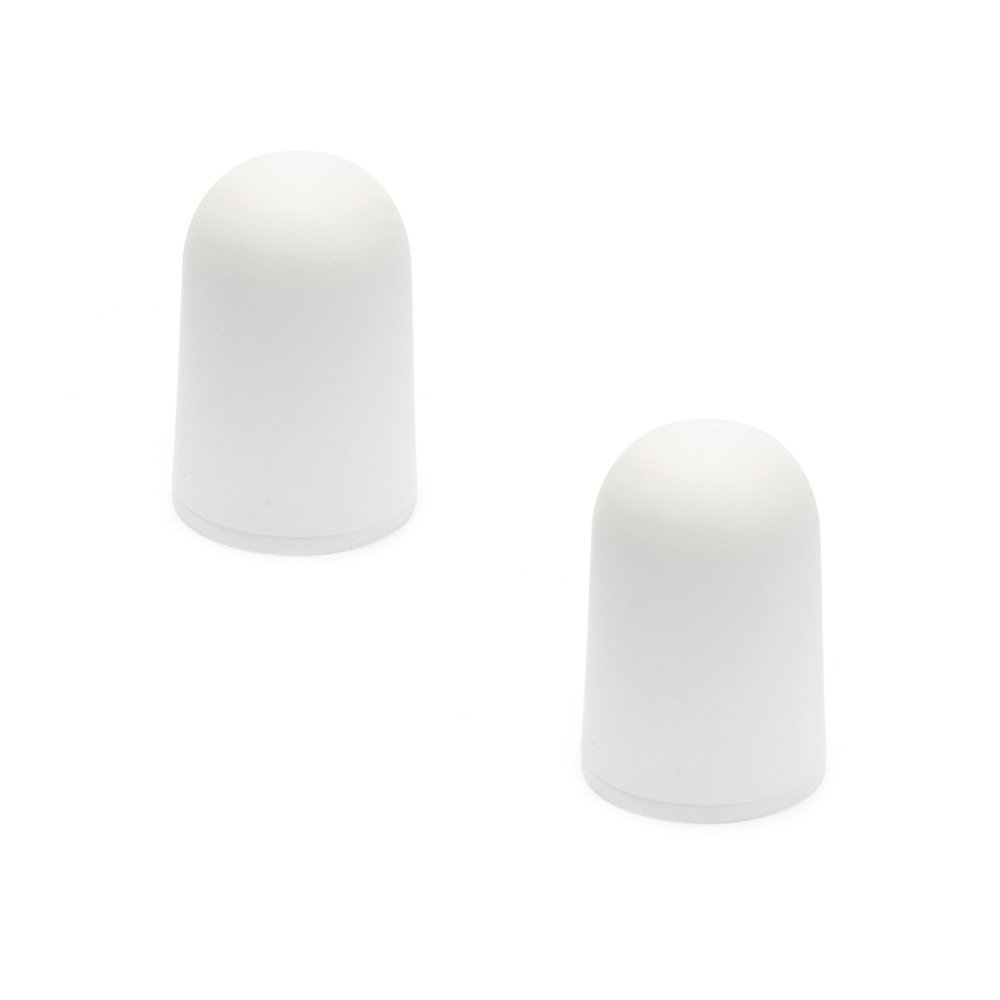 Sossai 2 x Door Stopper/Floor Stop NTS9-44 | Model: Toni | Colour: white | Wall Protection for Floor mounting Material: Rubber Plastic LDPE