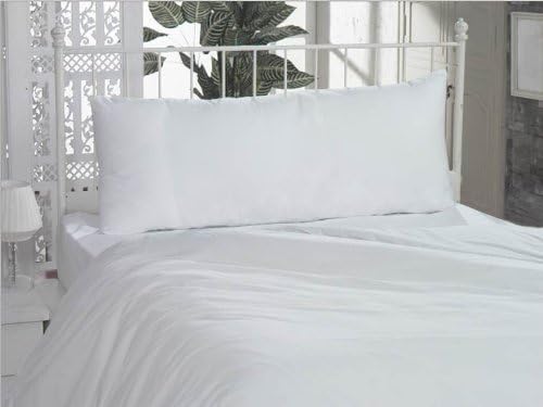 500-TC Body Pillowcase 100% Egyptian Cotton Set of 1 Body Pillow cases fits 20 x 54 Inches -White Solid Dimension in CM 54 cm x 154 cm