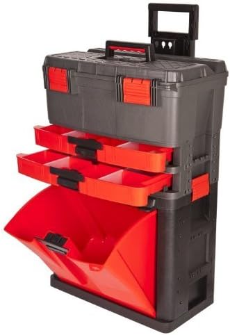 10937 20 Mobile Rolling Workshop Toolbox Chest Trolley Cart Storage with Wheels by Nouvelle Plastique