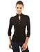 PattyBoutik Women V Neck Button Ribbed Sweater (Black Small)