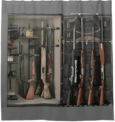 Gun Safe Shower Curtain Waterproof Fabric Bathroom Curtains Home Bath Decor Amazon Ca Home Kitchen