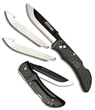 Outdoor Edge Onyx EDC, OX-10, Replaceable Blade Pocket Knife, Non-Slip Polymer Handle, Razor Sharp Blade (3.5" Black)