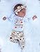 Thanksgiving 4Pcs Outfit Set 2018 New Baby Girls Boys My First Thanksgiving Bodysuit Turkey Print Pants with Hat and Headband（0-3 M）