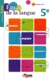 Étude de la langue, 5e