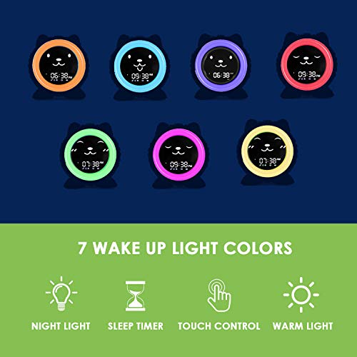 I·CODE Kids Alarm Clock,Children's Sleep Trainer, Wake Up Light & Night Light, Sleep Sound Machine -Teach Child When Fine to Wake Up - Thumbnail 3