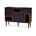 Baxton Furniture Studios Anderson Mid-Century Retro Modern Oak and Wood Sideboard Storage, Espresso