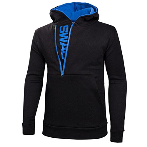 Chaqueta para hombre de cremallera lateral con capucha