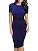 Miusol Women's Official Scoop Neck Optical Illusion Business Pencil Midi Dress,Blue,Small