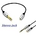ATC Aluminum 30cm/12inch Golden Plated Metal Stereo 6.35mm 1/4" TRS Male to 3.5mm 1/8" Female Jack Plug Socket Headphone Headset Converter Cable Adapter Connector